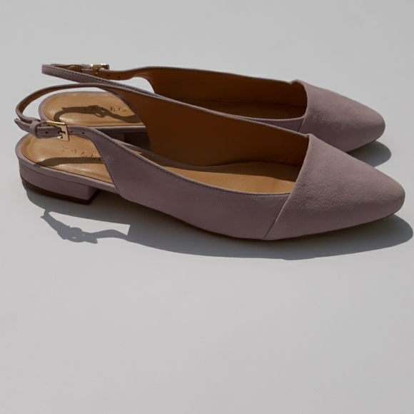 ✨TALBOTS Lavender Suede Slingback Flats Size 10 - Picture 2 of 8